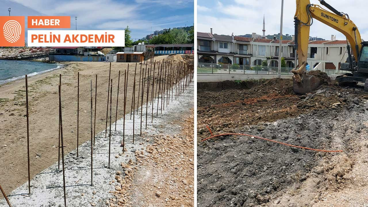 Güzelyalı sahilinde beton bloklar: AK Partili belediye kıyıyı yok etti