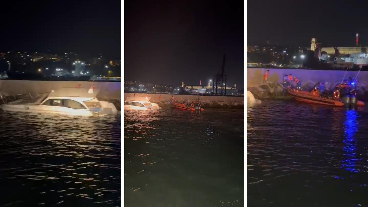 Haydarpaşa'da batmak üzere olan teknedeki 10 kişi kurtarıldı