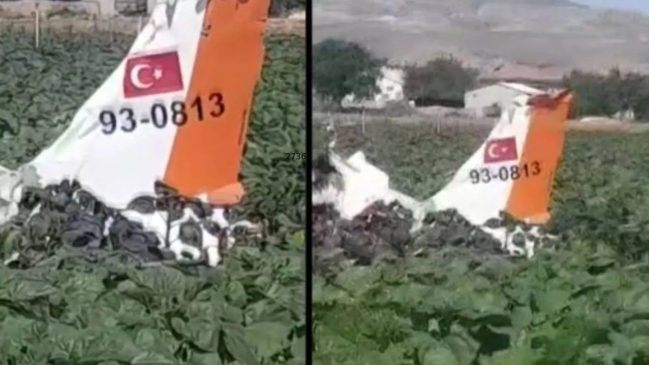 Kayseri'de uçak düştü: 2 albay pilot hayatını kaybetti
