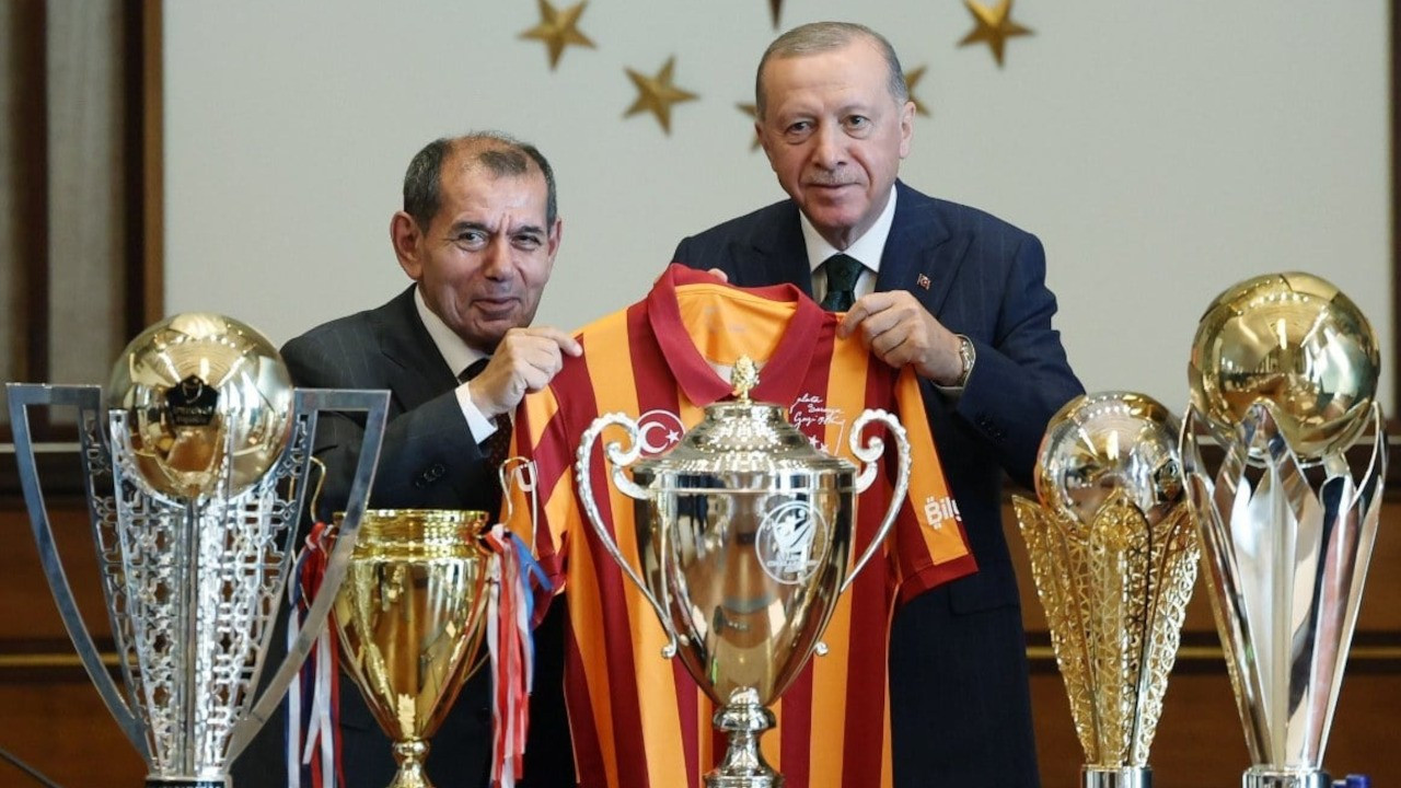 Galatasaray, Cumhurbaşkanı Erdoğan'ı ziyaret etti