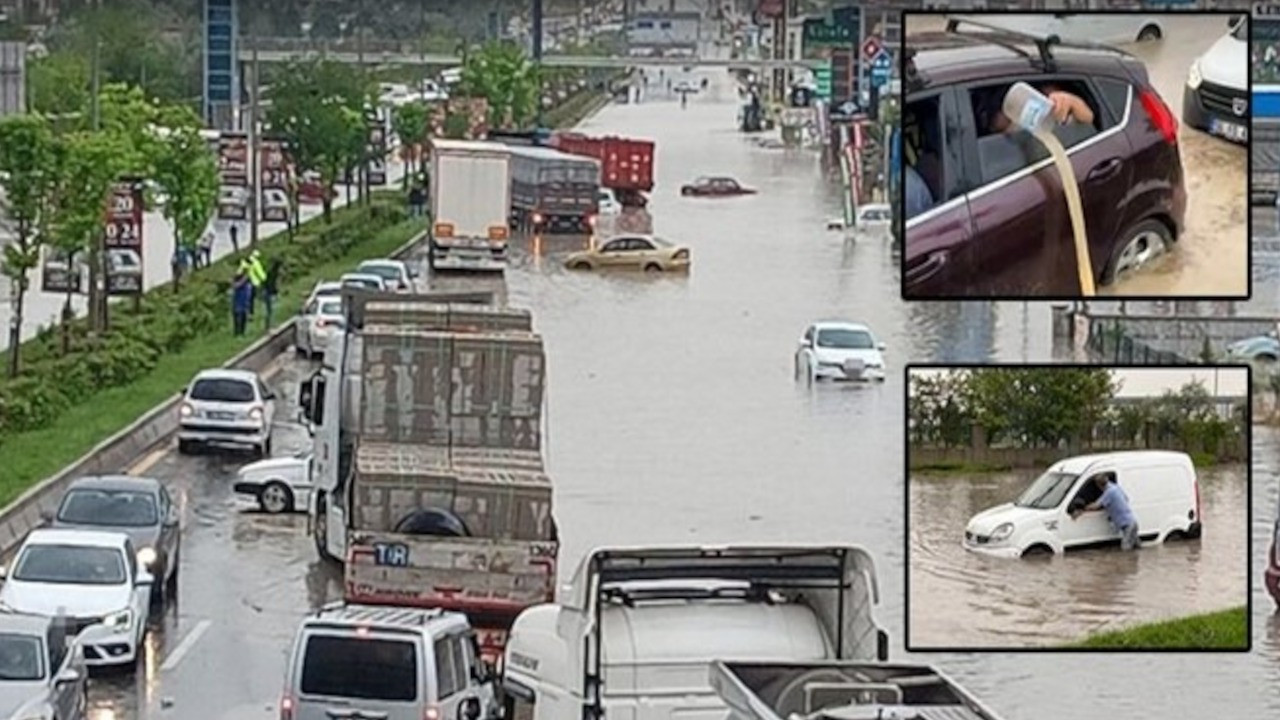 Ankara'da yağış: Ayaş Yolu kapandı, metro istasyonunu su bastı