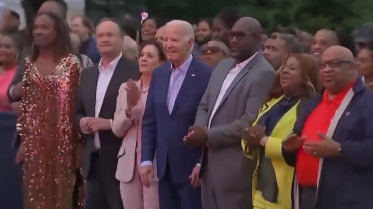 Beyaz Saray'daki kutlamada Biden'ın görüntüleri gündem oldu