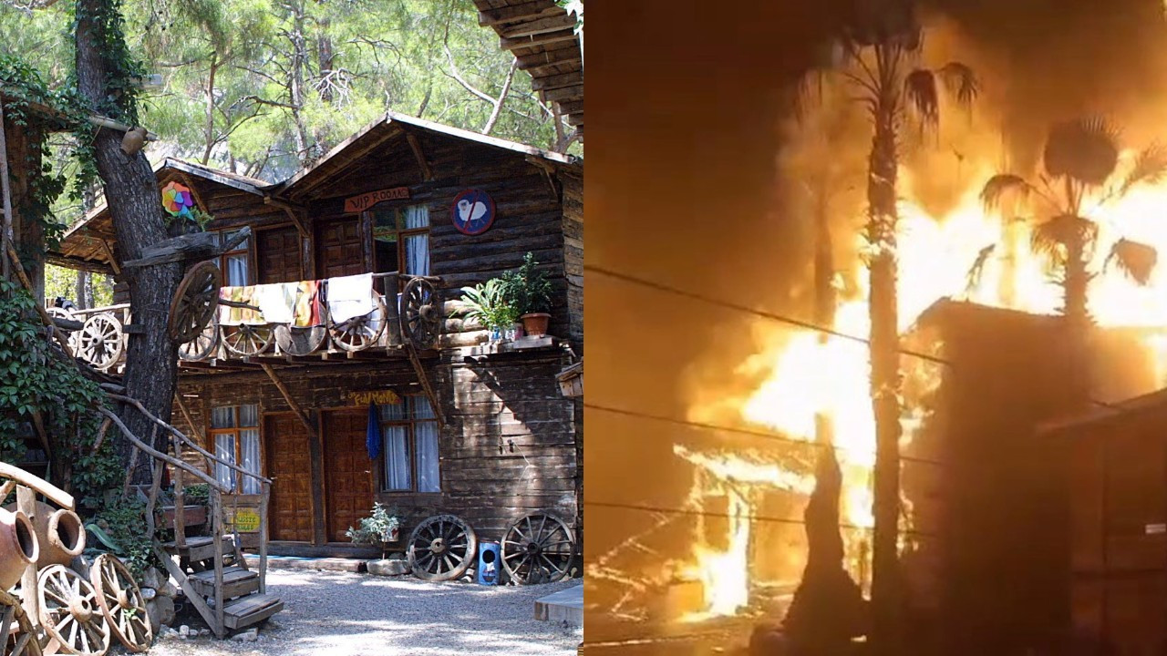 Olimpos'taki ağaç evler ikinci kez kül oldu
