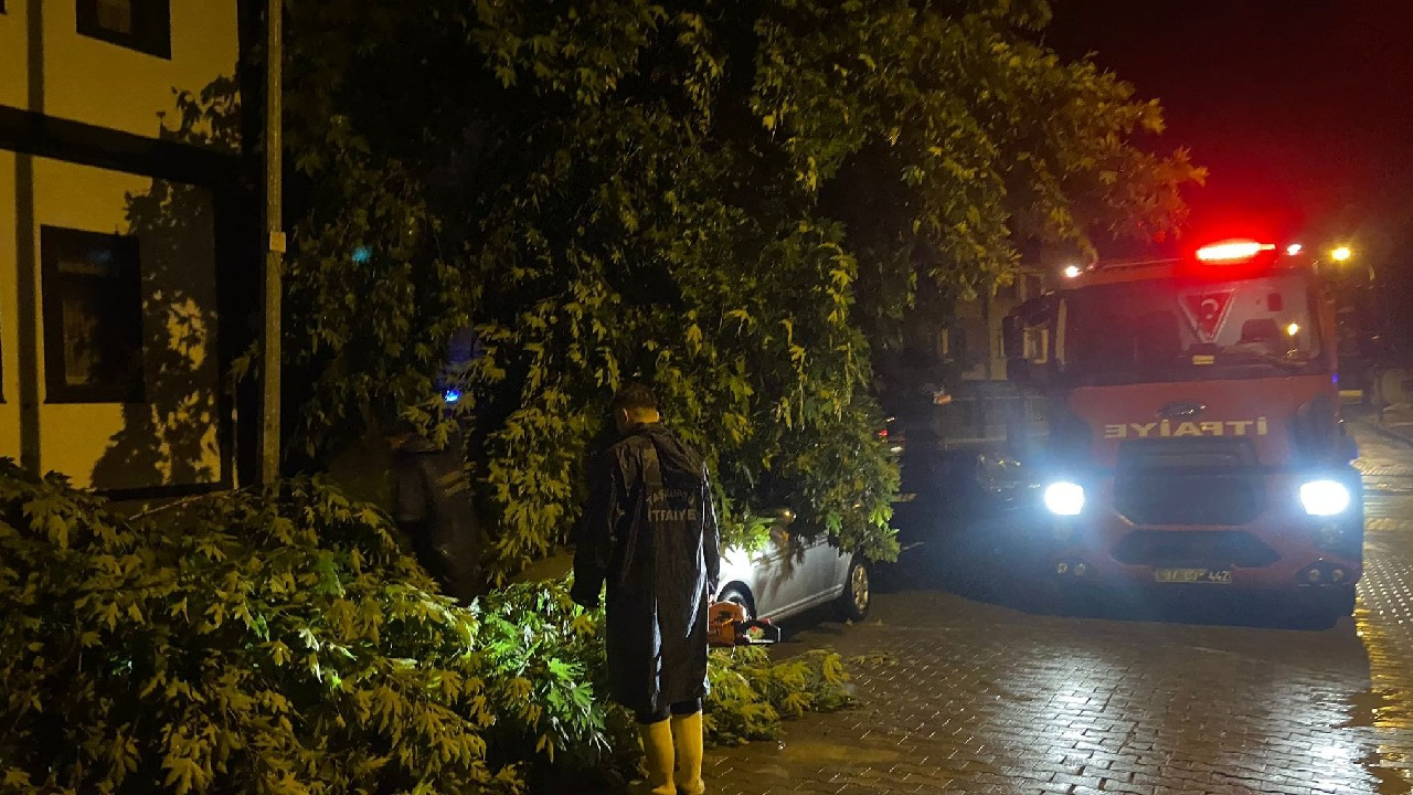 Kastamonu'da şiddetli fırtına: Çatılar uçtu, ağaçlar devrildi