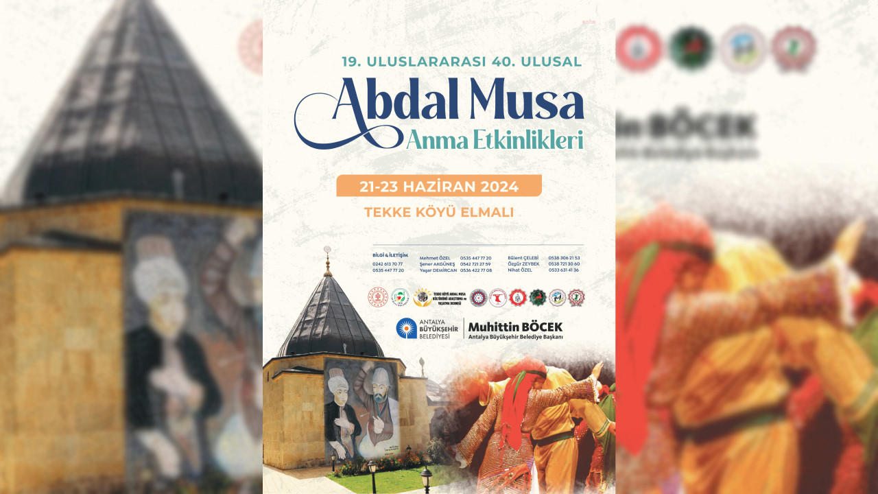 Antalya'da Abdal Musa Anma Etkinlikleri düzenlenecek