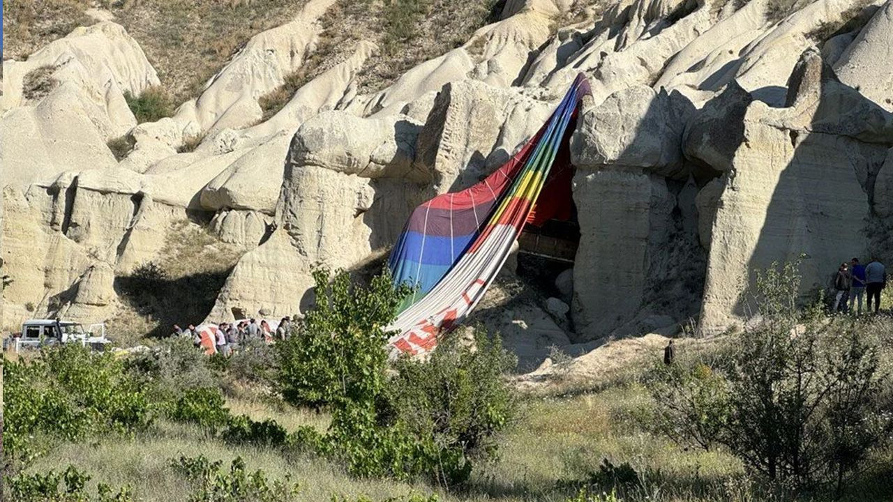 Kapadokya'da tehlikeli iniş: Sıcak hava balonu kayalıklara iniş yaptı - Sayfa 2
