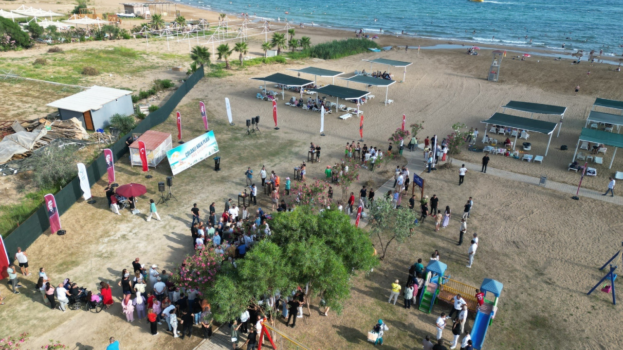 Manavgat'da, Çolaklı Halk Plajı hizmete açıldı