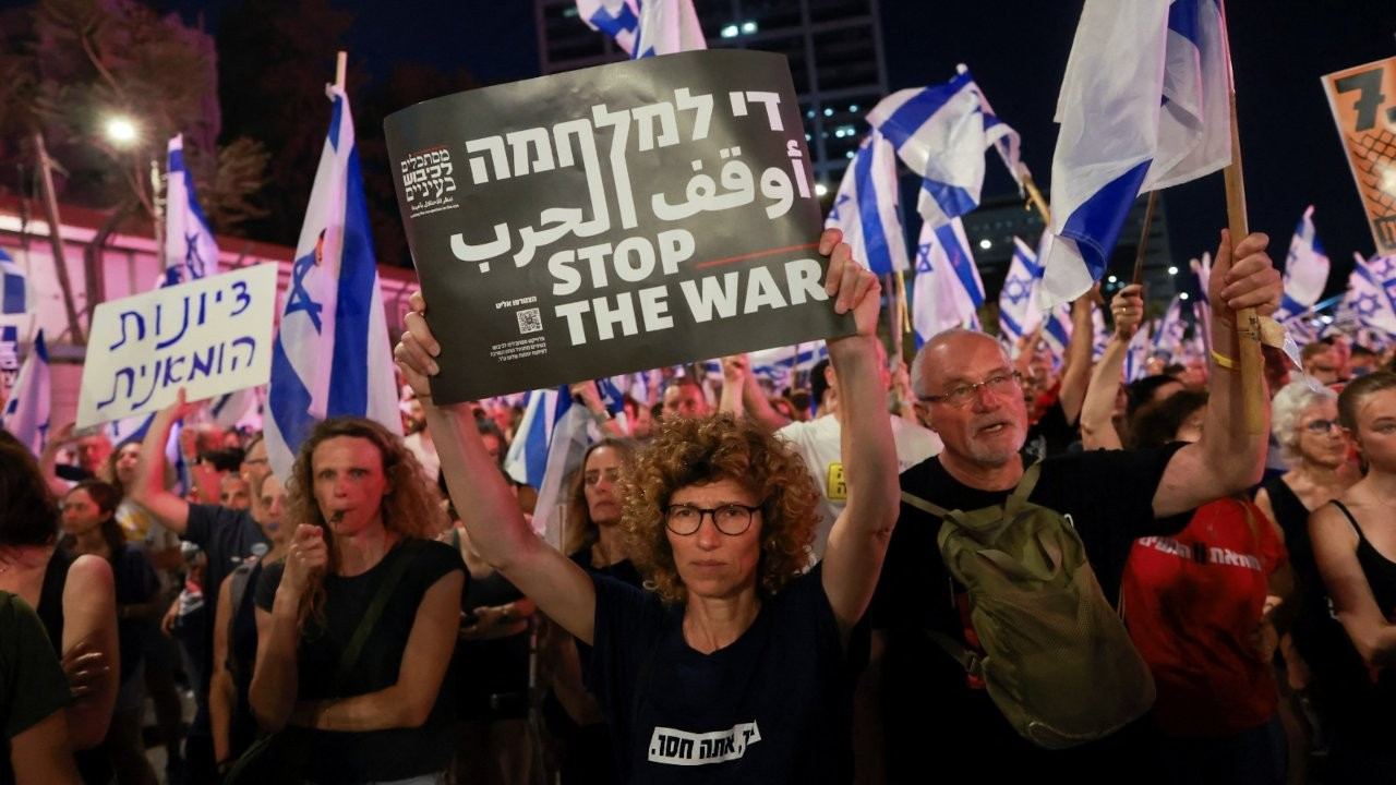 Tel Aviv'de binlerce eylemci toplandı