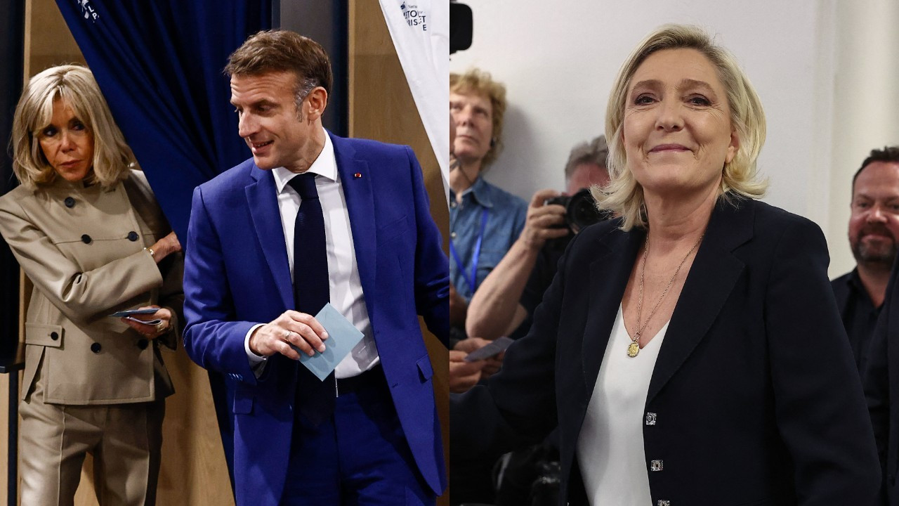 Fransa'da erken genel seçim: Macron ve Le Pen oylarını kullandı