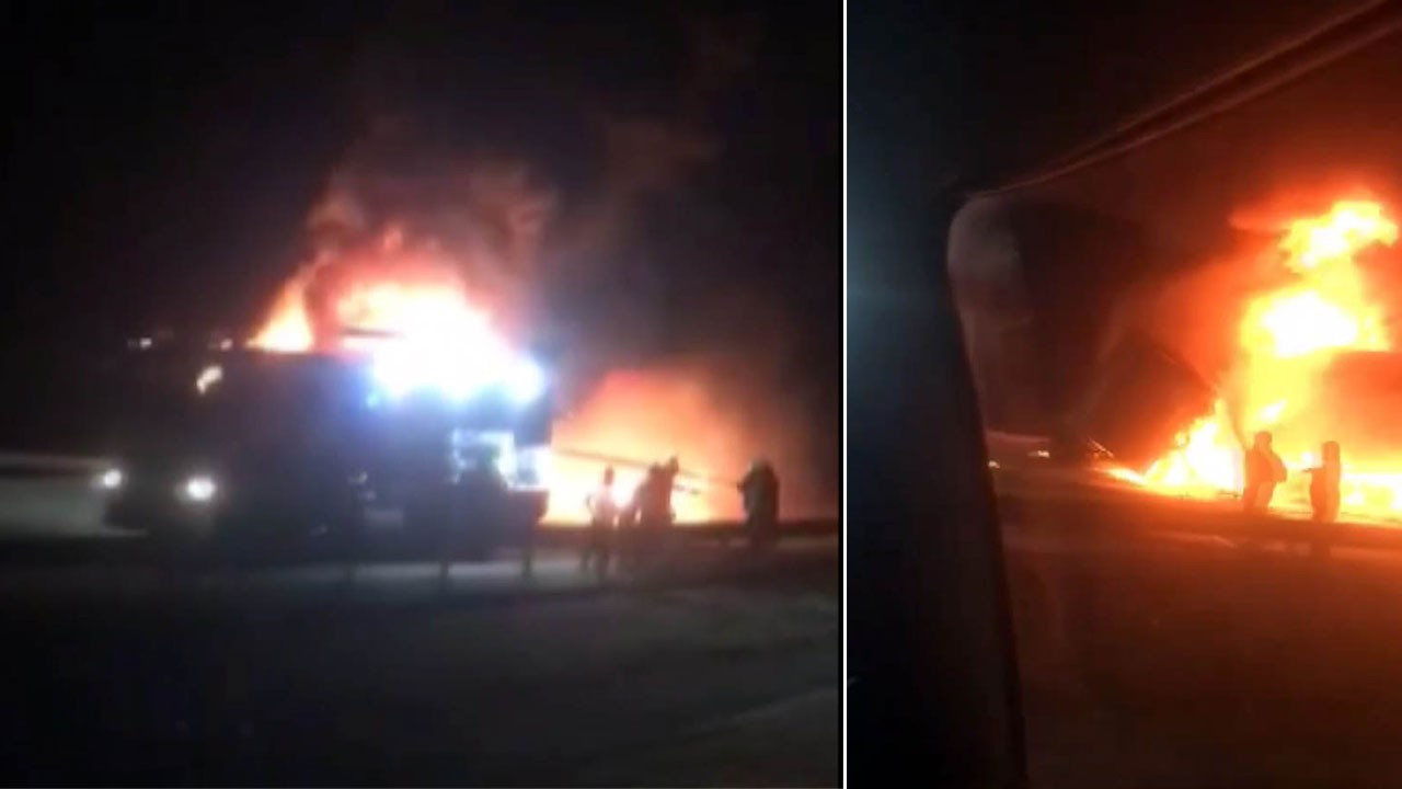 23 yaşındaki TIR şoförü yanan araçta hayatını kaybetti