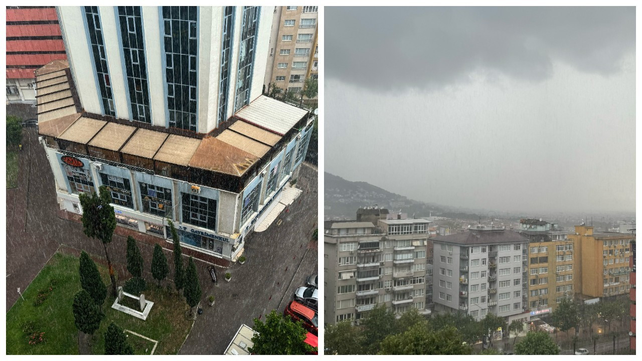 Bursa'da sağanak ve dolu yağışı
