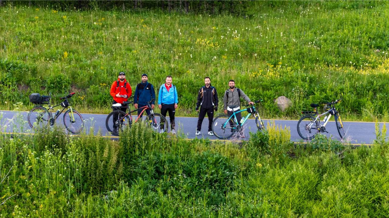 Ardahan'ın Göle ilçesinde bisiklet etkinliği