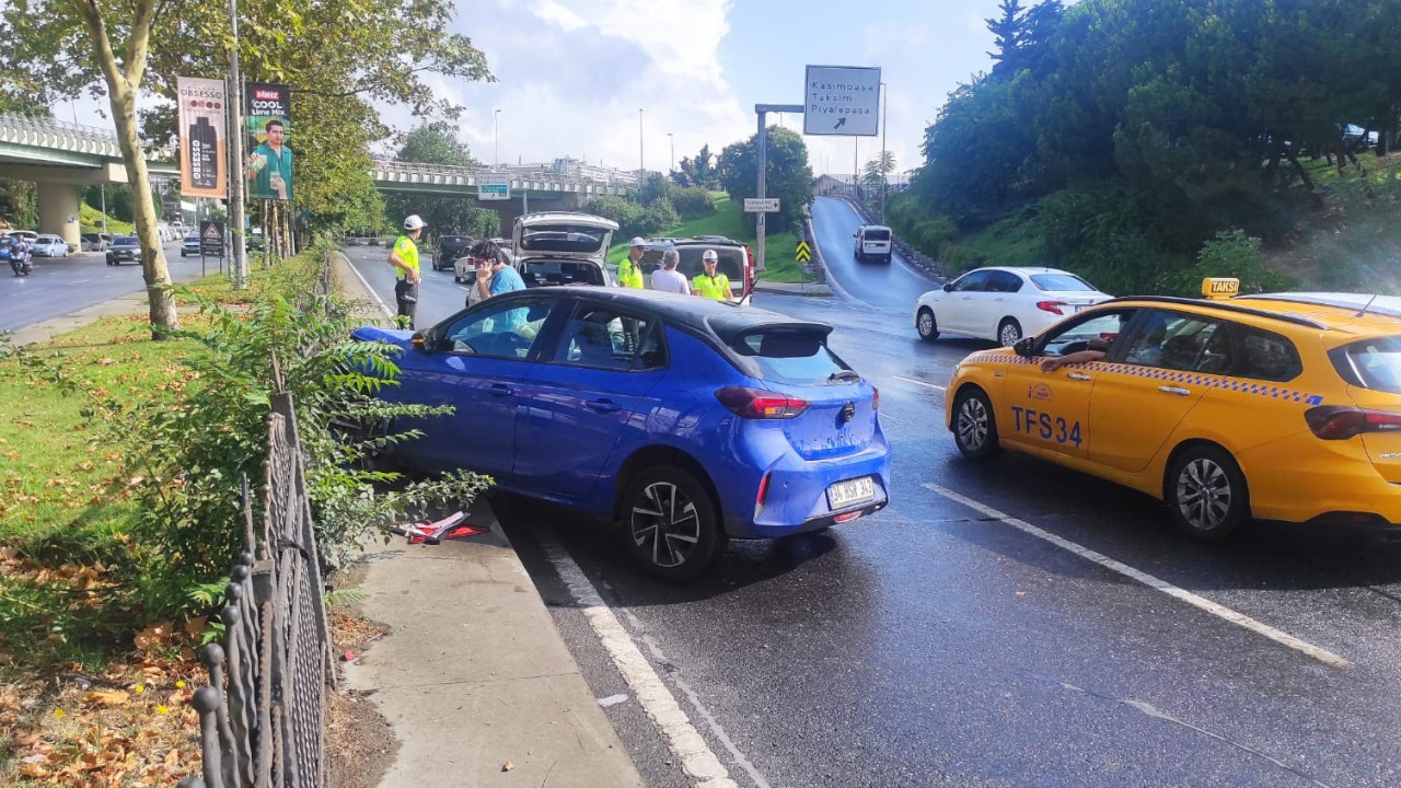 Şişli'de kaza: Aracın üstüne ağaç devrildi