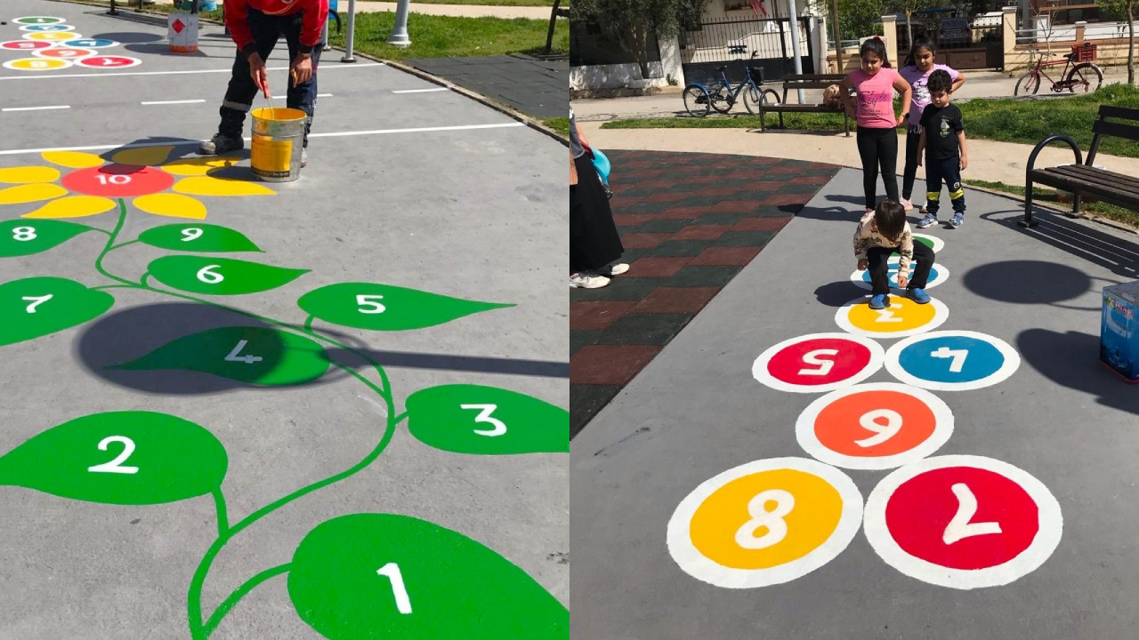 Menderes Belediyesi oyun parklarını renklendiriyor