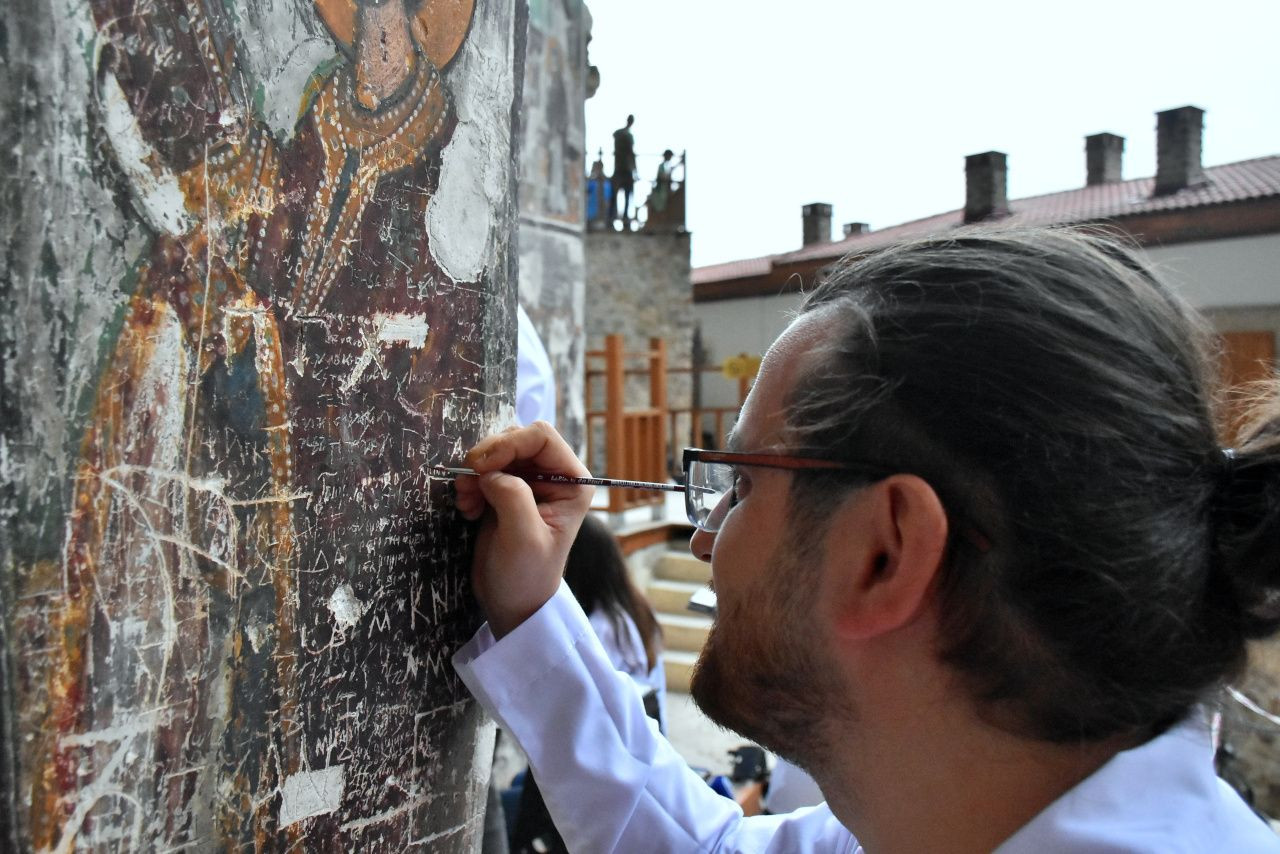 Sümela Manastırı'nda tahrip edilen freskler restore ediliyor - Sayfa 4