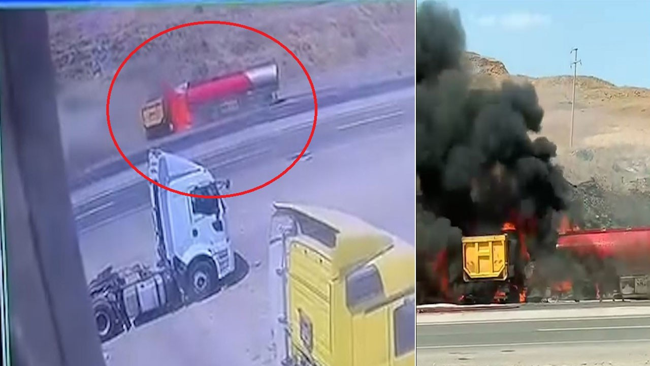 Şırnak'ta kamyonla çarpışıp alev alan tankerin şoförü öldü