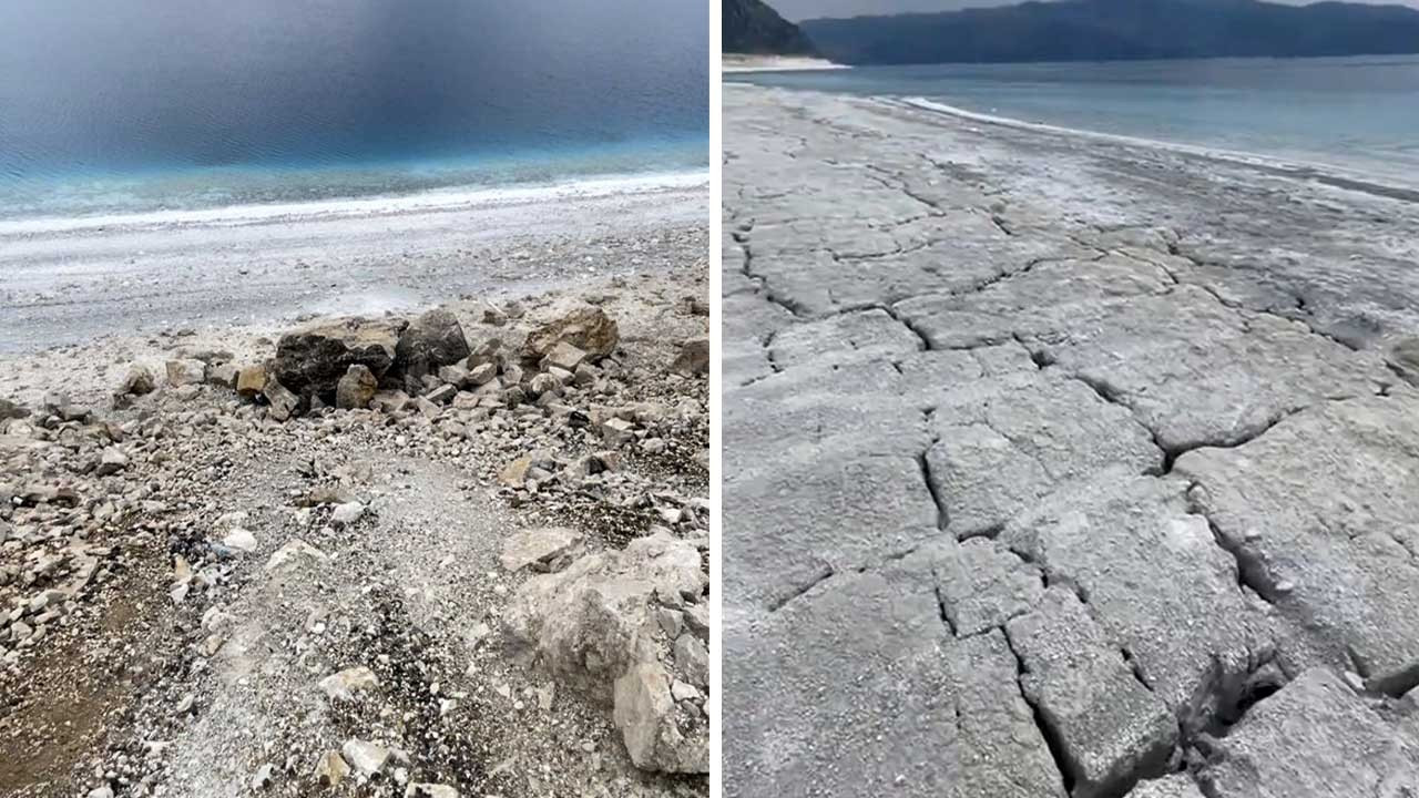 Salda Gölü alarm veriyor: Kuruma başladı, çöp yığınları oluştu