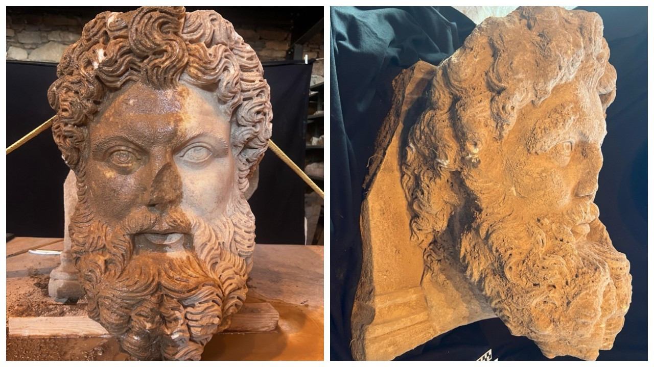 Aphrodisias'ta Zeus'a ait mermer baş bulundu