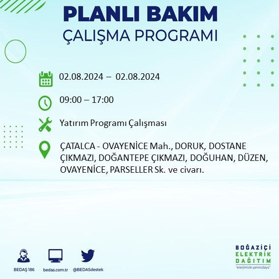 BEDAŞ paylaştı: İstanbul'da bugün elektrik kesintisi yaşanacak ilçeler - Sayfa 3