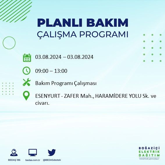 BEDAŞ paylaştı: İstanbul'da yarın elektrik kesintisi yaşanacak ilçeler - Sayfa 3