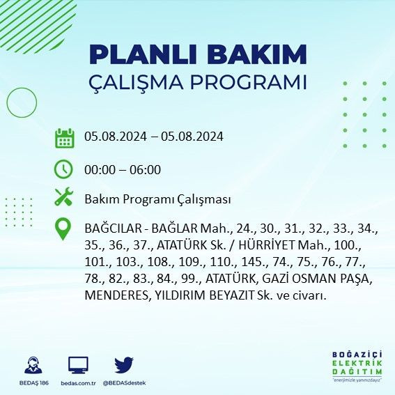 BEDAŞ paylaştı: İstanbul'da bugün elektrik kesintisi yaşanacak ilçeler - Sayfa 4