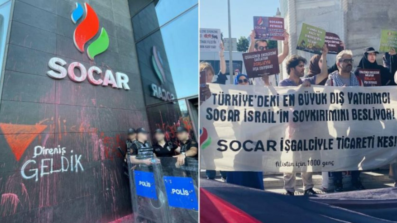 SOCAR'ı protesto eden Filistin İçin Bin Genç üyelerine gözaltı