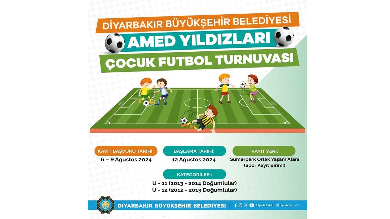 Amed Yıldızları Çocuk Futbol Turnuvası düzenlenecek