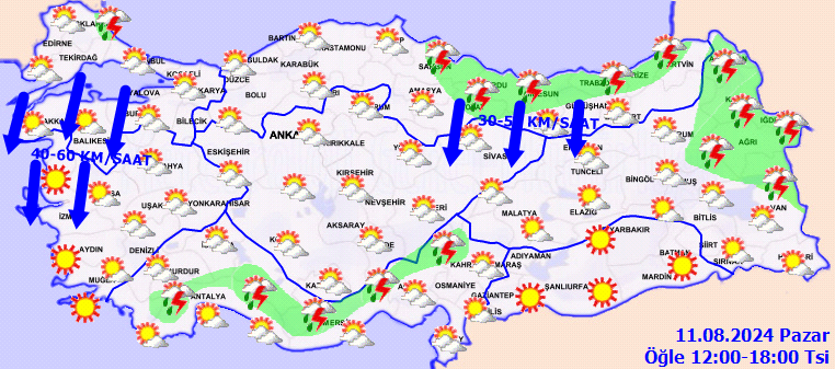 Meteoroloji'den sağanak ve kuvvetli rüzgar uyarısı: Sıcaklık azalmıyor - Sayfa 1