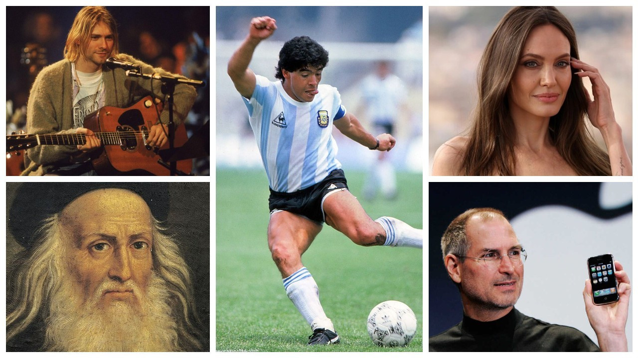 Sol elini kullanan ünlüler: Maradona, Cobain, Jobs, Mozart...