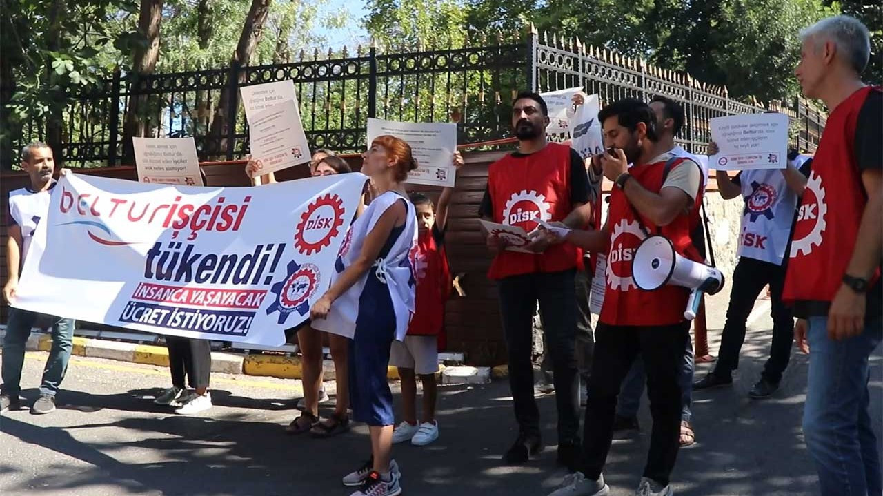 Beltur işçisinden genel müdürlük önünde eylem: ‘Tükendik’