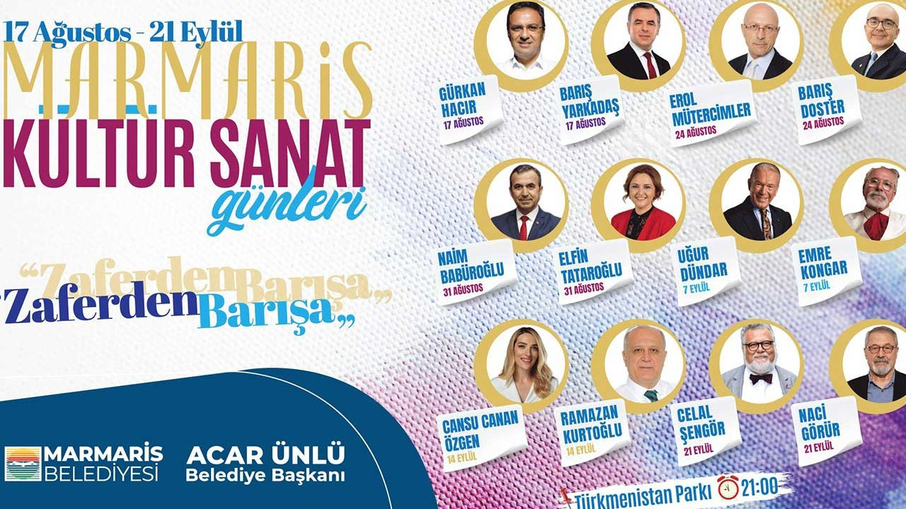 Marmaris Kültür Sanat Günleri 17 Ağustos’ta başlıyor