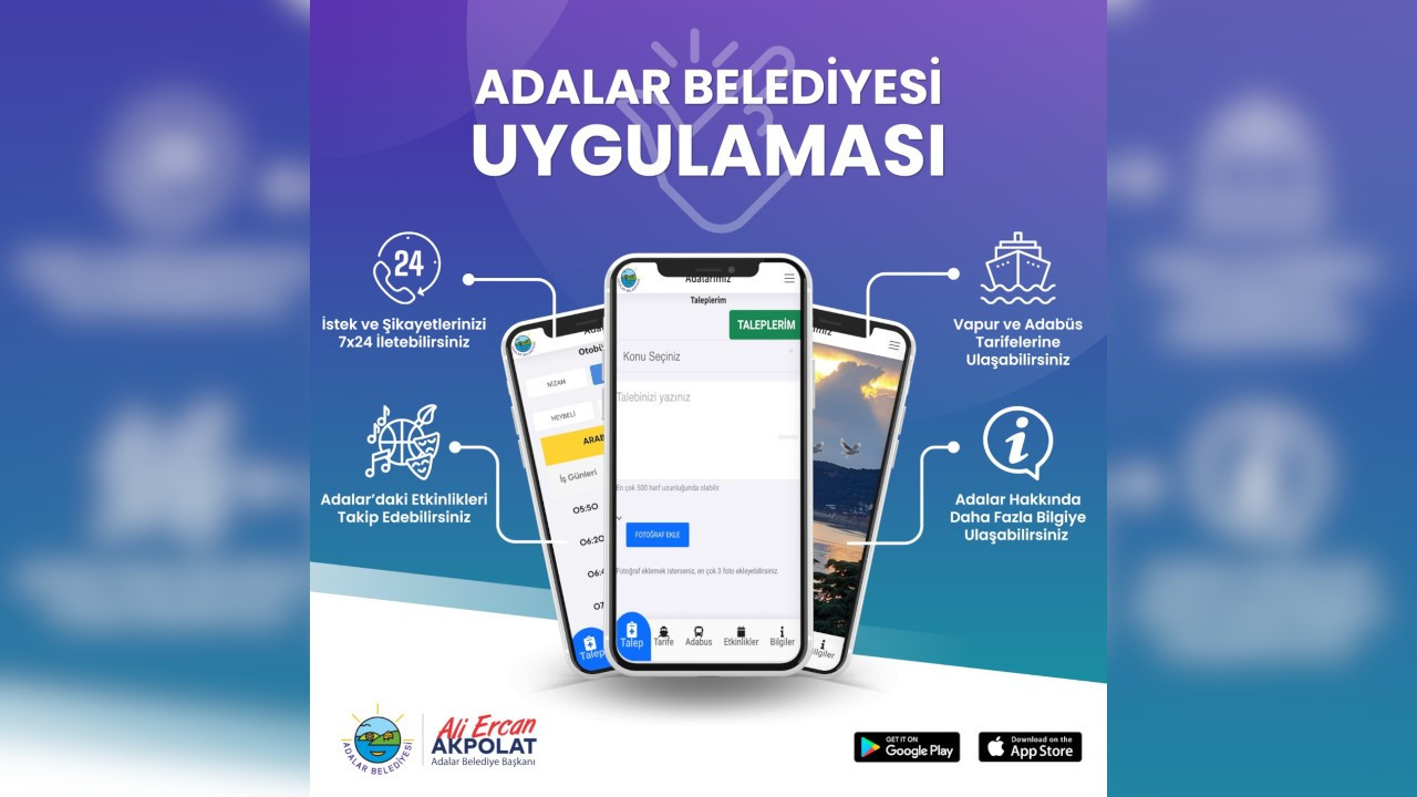 Adalar Belediyesi Mobil Uygulaması hizmete alındı