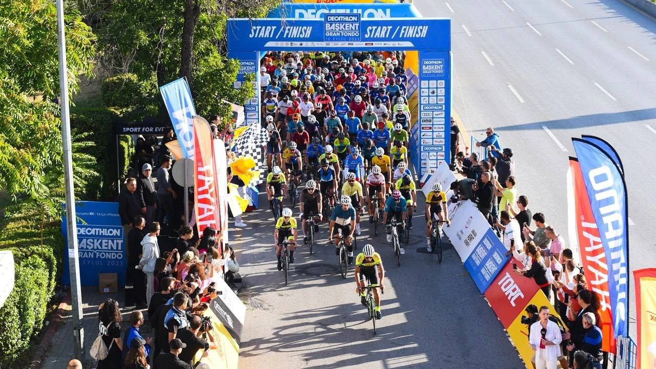 Bisikletçiler Gran Fondo Başkent'te pedal çevirdi