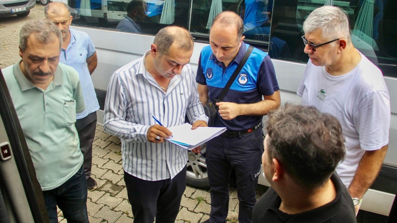 Giresun Belediyesi okul servislerini denetledi