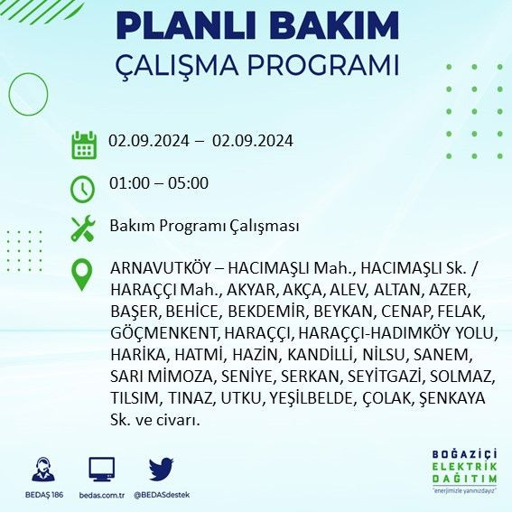 BEDAŞ paylaştı: İstanbul'da bugün elektrik kesintisi yaşanacak ilçeler - Sayfa 2