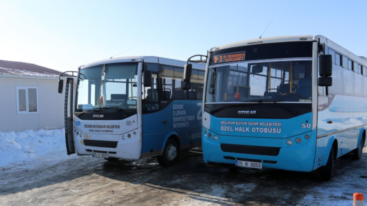 Erzurum'da toplu taşımaya yüzde 28,5 zam