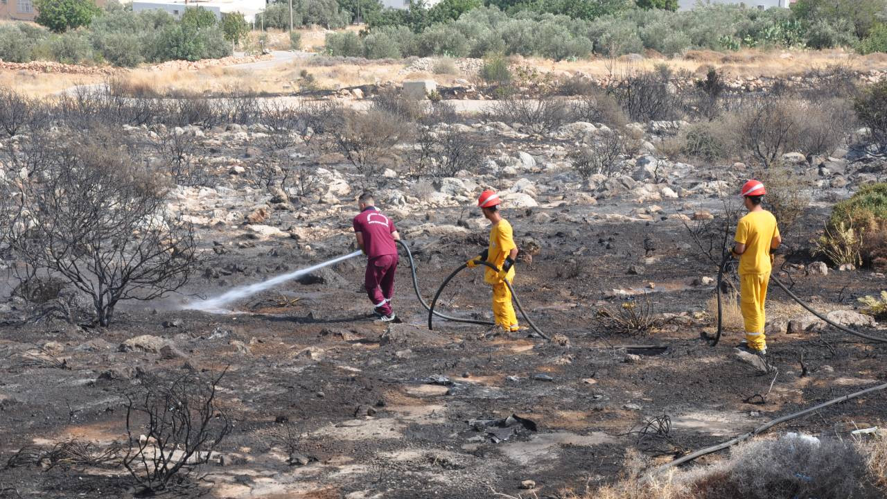 Mersin'de makilik alanda çıkan yangın söndürüldü