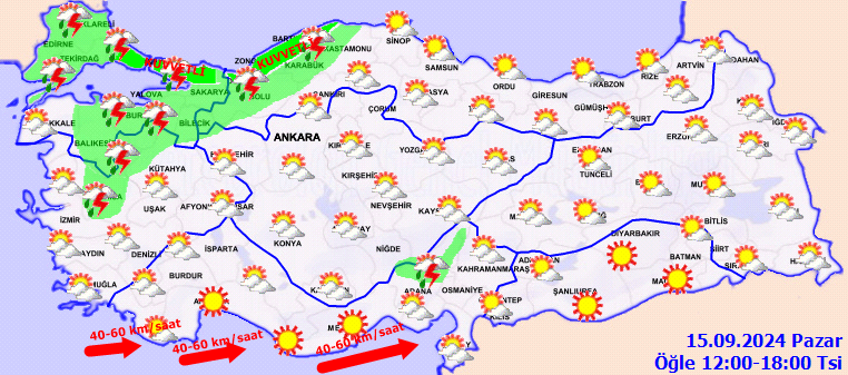 Meteoroloji 7 il için kuvvetli sağanak ve fırtına uyarısı yaptı: İstanbul da var - Sayfa 1