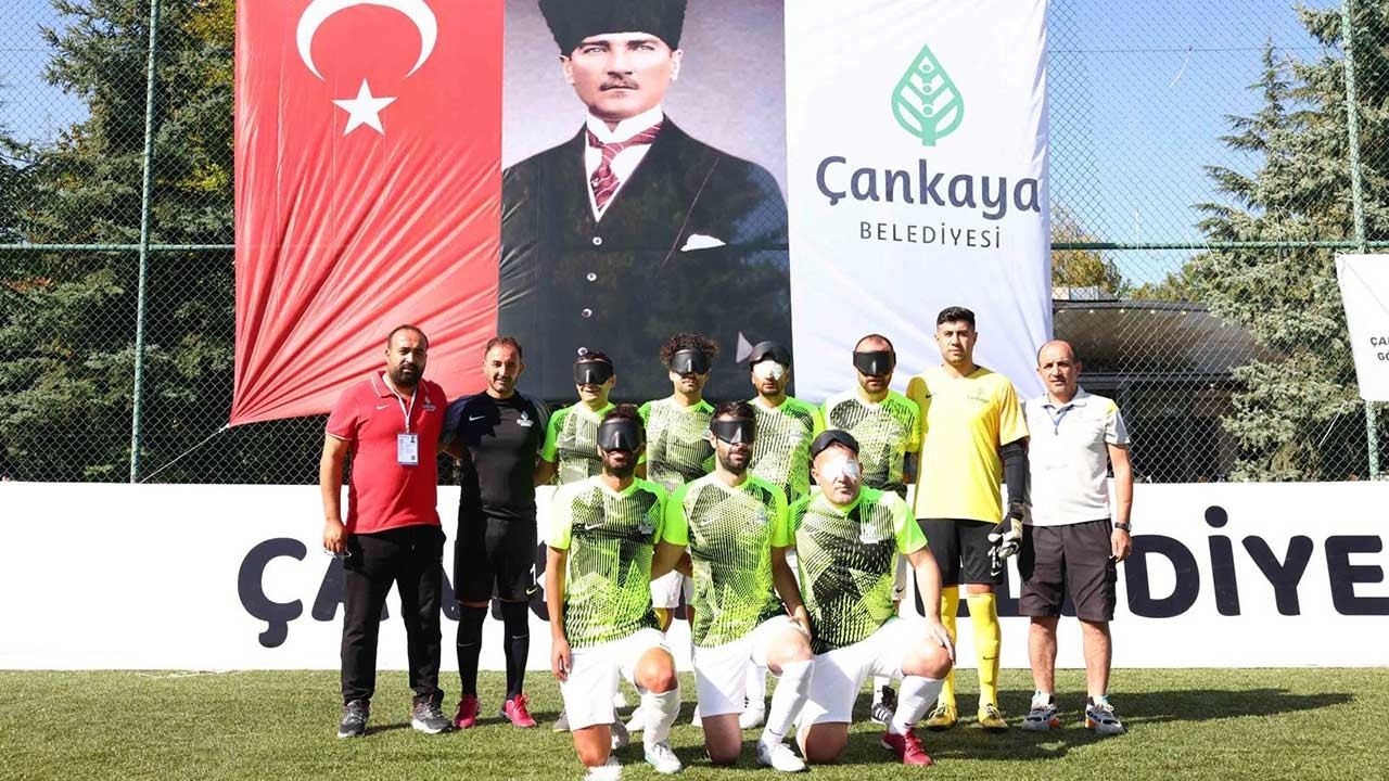 Derbide kazanan Çankaya Belediyesi Görme Engelliler Futbol Takımı oldu