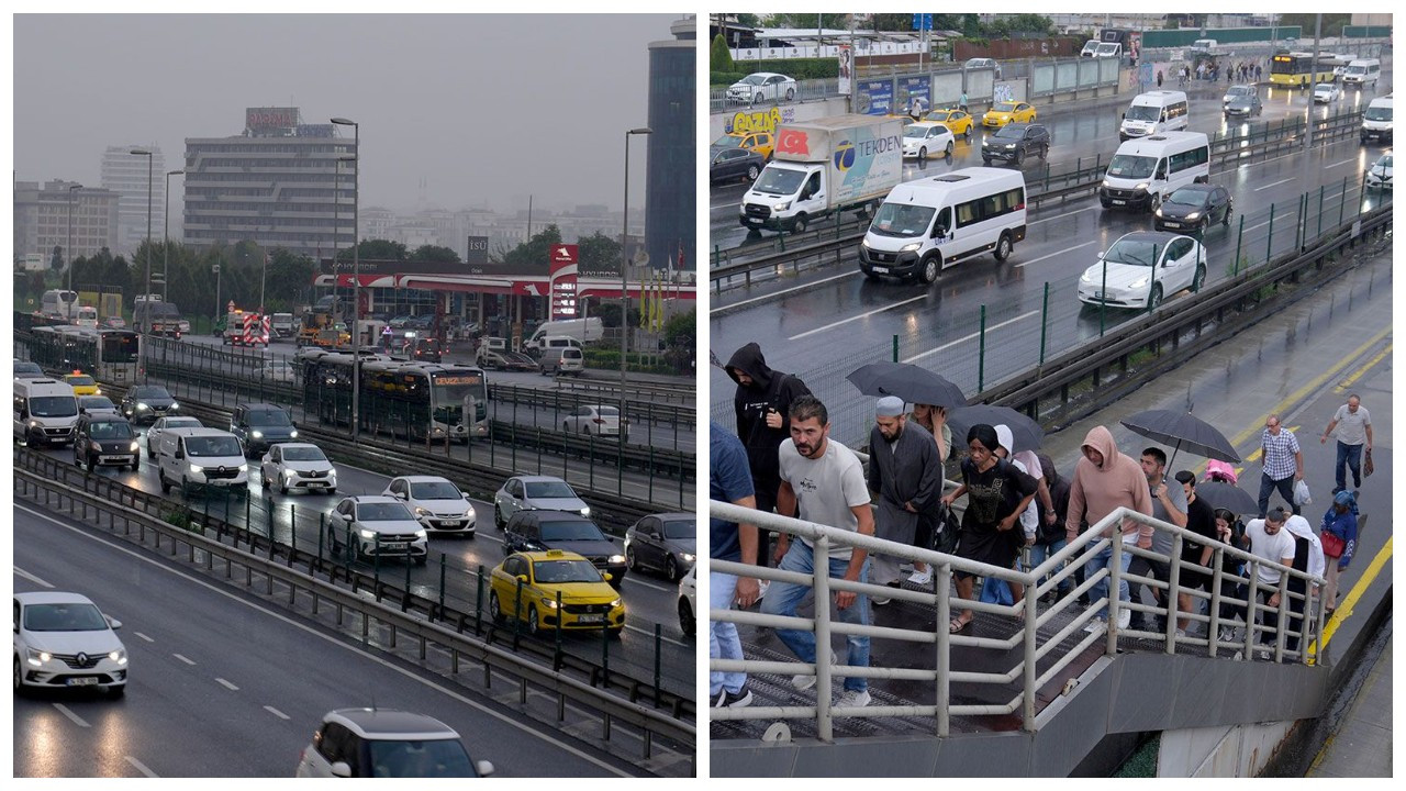 İstanbul'da haftanın ilk iş günü trafik kilitlendi