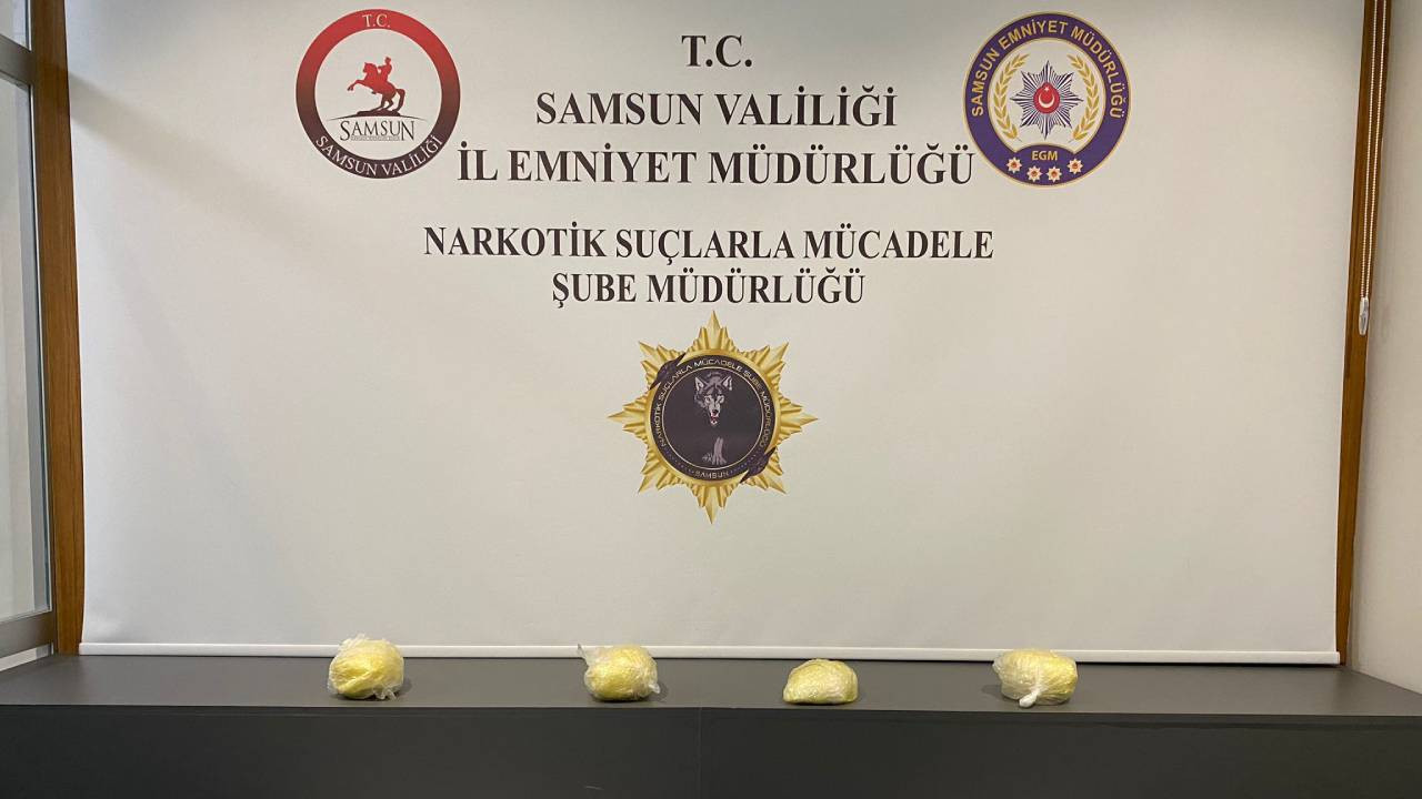 Samsun'da 4 kilogram sentetik uyuşturucu ele geçirildi