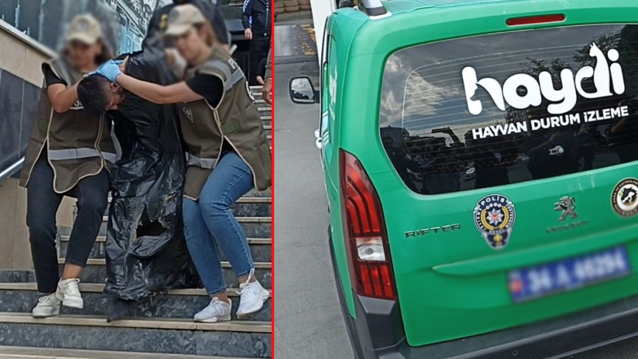 Polis cinayeti şüphelisi, çöp poşetinde hayvan aracına bindirildi