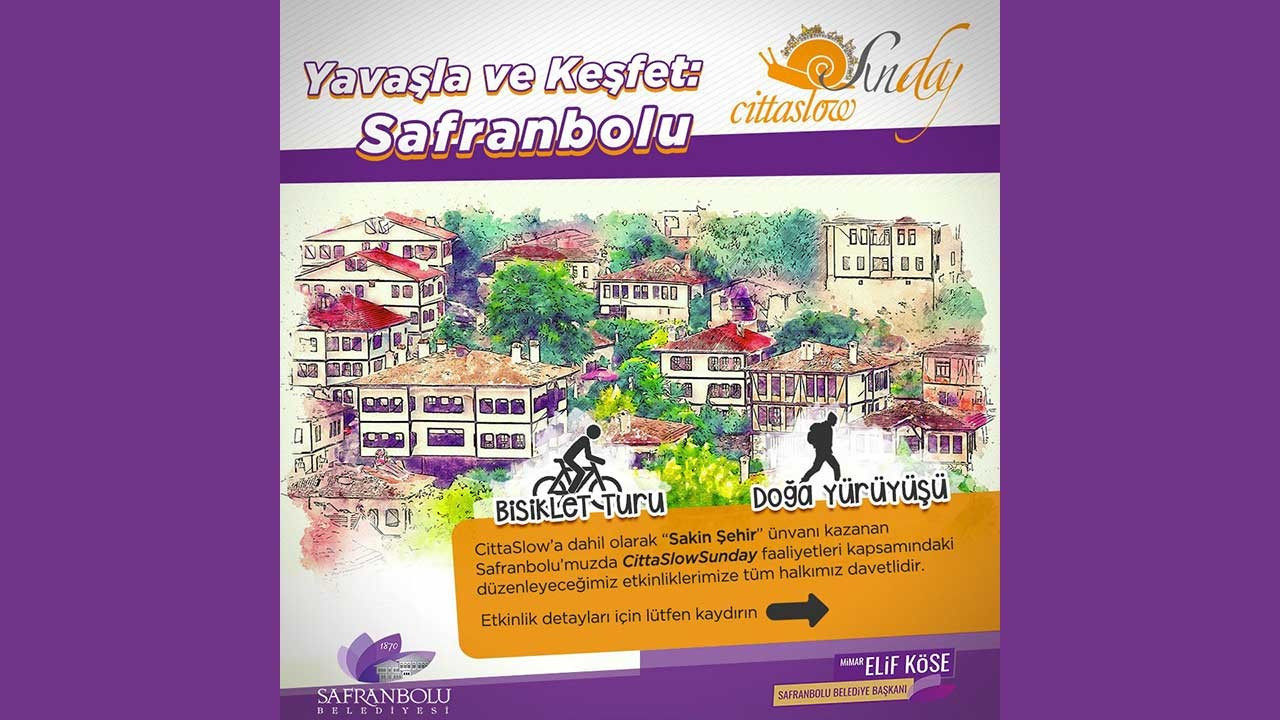 Safranbolu'da ‘Cittaslow Sunday’ etkinliği düzenlenecek