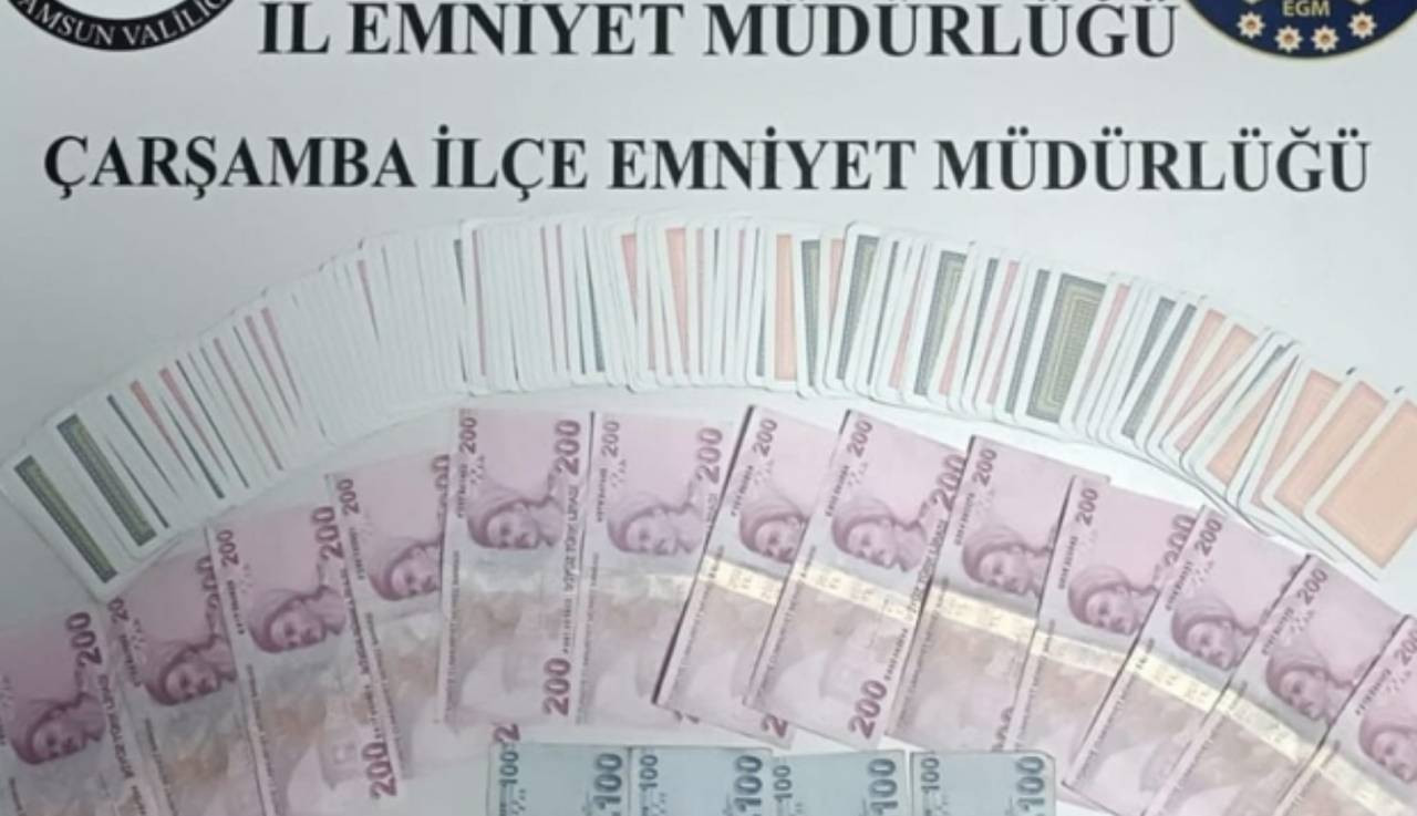 Samsun'da düzenlenen kumar baskınında 4 kişiye para cezası