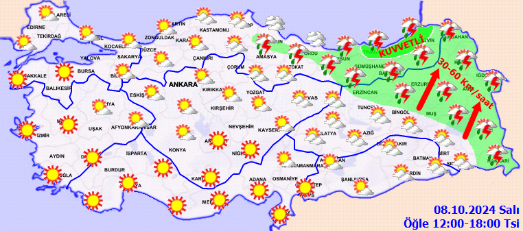 Meteoroloji'den sarı kodlu kuvvetli sağanak yağış ve rüzgar uyarısı - Sayfa 1