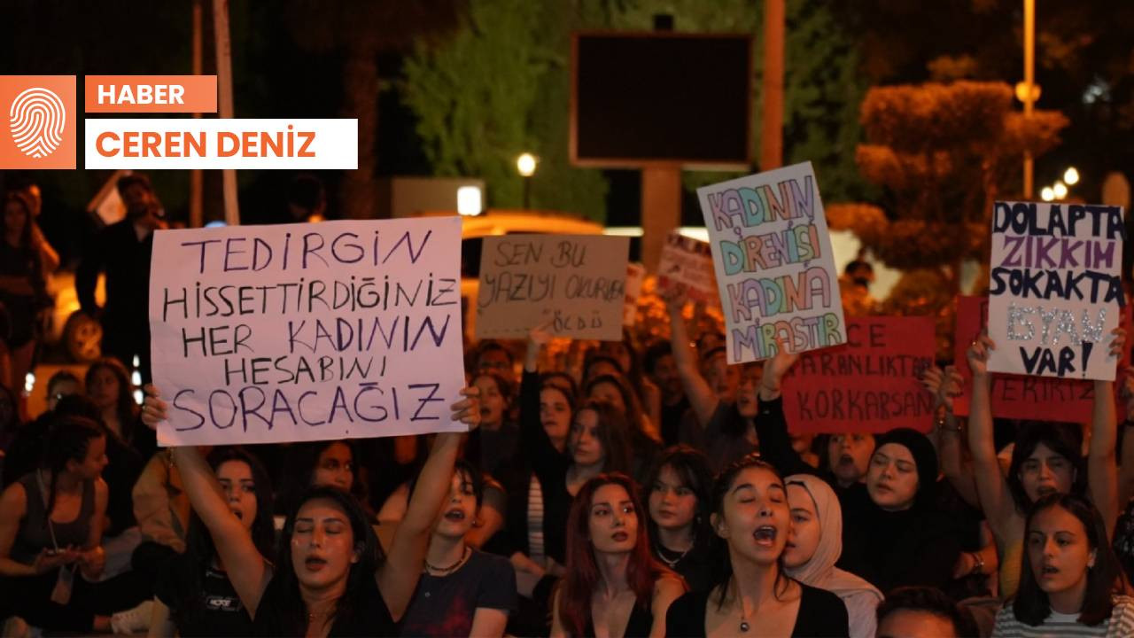 Akdeniz Üniversitesi'nde Ayşenur ve İkbal için protesto yürüyüşü