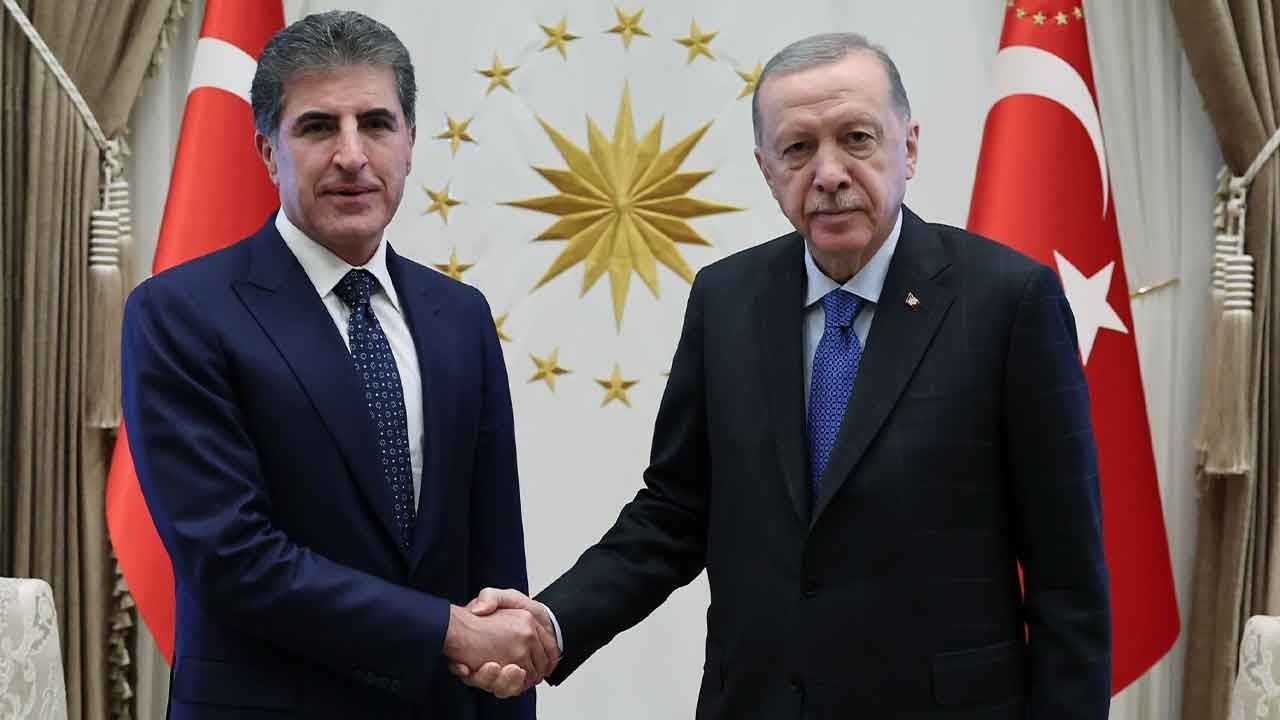 IKBY Başkanı Barzani, Ankara'da Cumhurbaşkanı Erdoğan'la görüştü