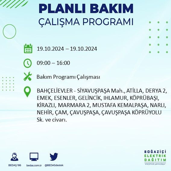 BEDAŞ paylaştı: İstanbul'da bugün elektrik kesintisi yaşanacak ilçeler - Sayfa 3