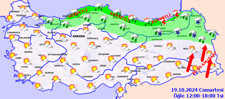 Meteoroloji'den sarı kodlu kuvvetli yağış, rüzgar ve don uyarısı - Sayfa 1