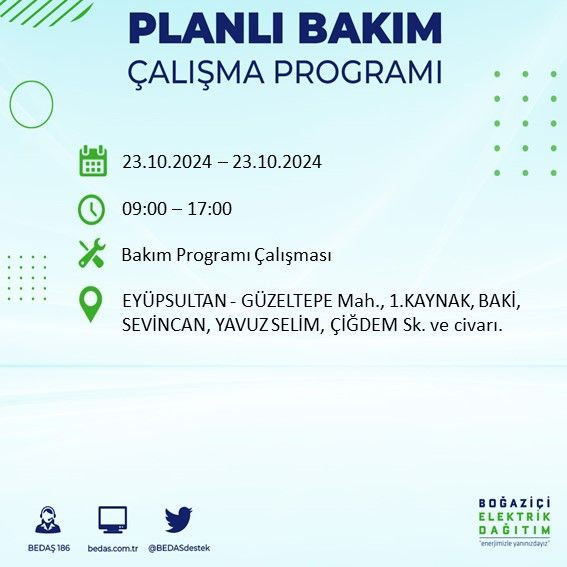 BEDAŞ paylaştı: İstanbul'da yarın elektrik kesintisi yaşanacak ilçeler - Sayfa 3